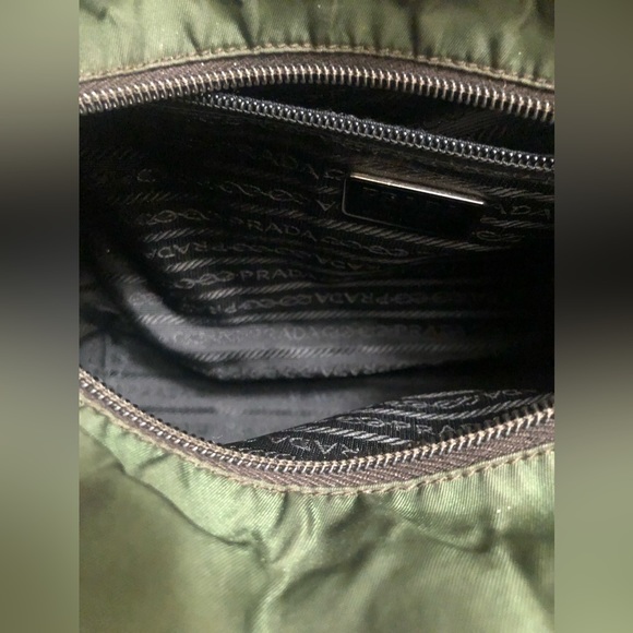 Prada Nylon Zip Tote Dark Olive Green - Picture 4 of 6
